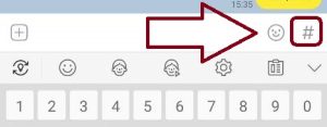 kakaotalk sharp button